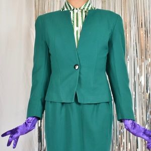 Christian Dior Suit jacket and skirt w sholder pad